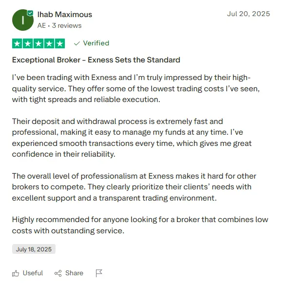 Trader Testimonial